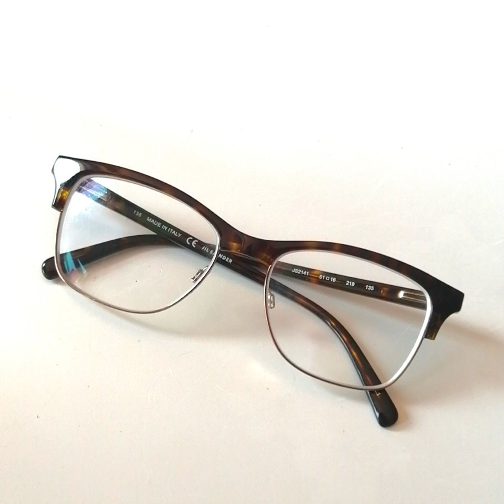 Used Jil Sander JS2141 219 Optics Reading Glasses Tortoise Frame Made in Italy